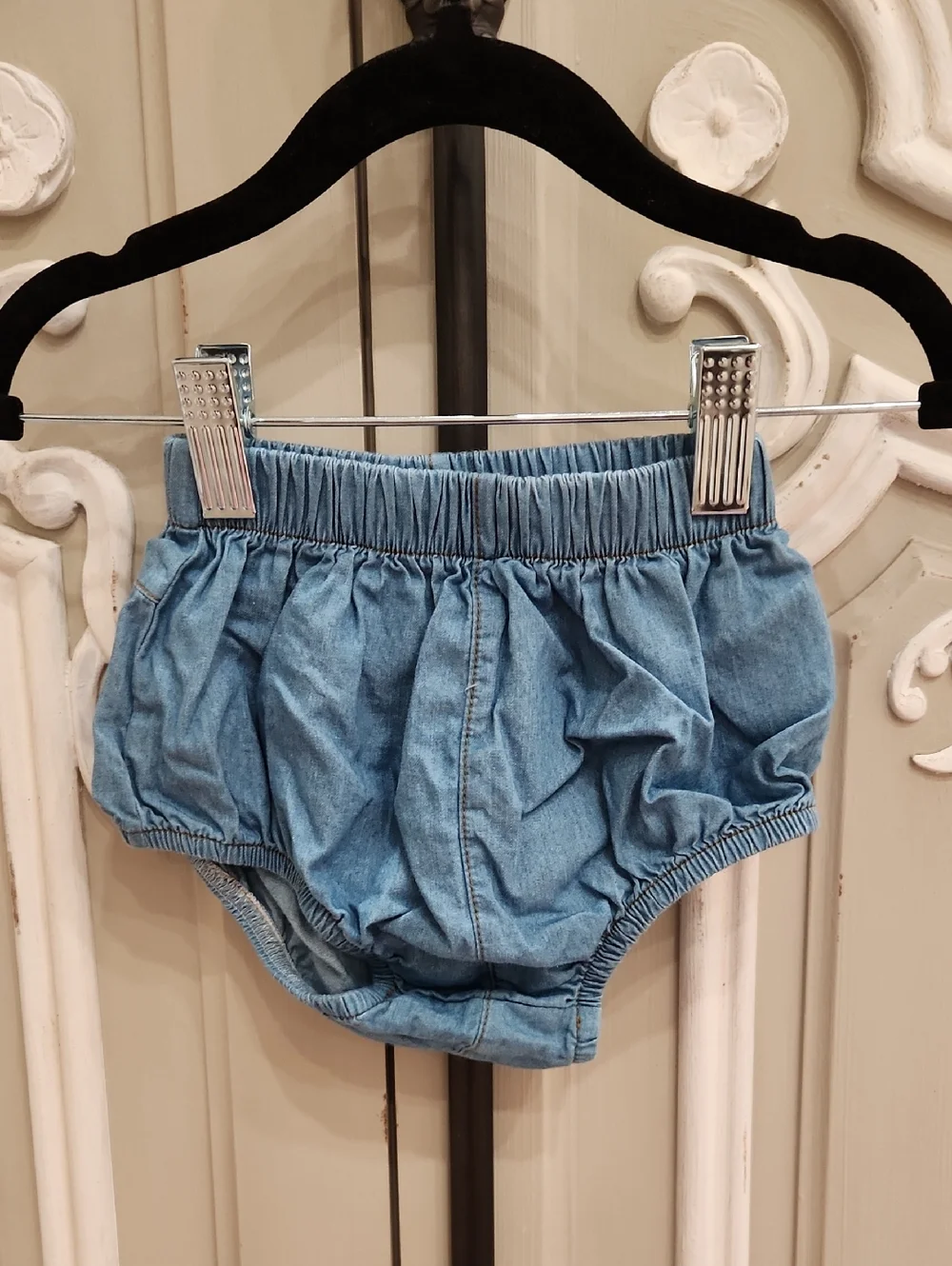 Ponchik Baby Girl Denim Bloomers - Light Blue Size 12 - 18 Months